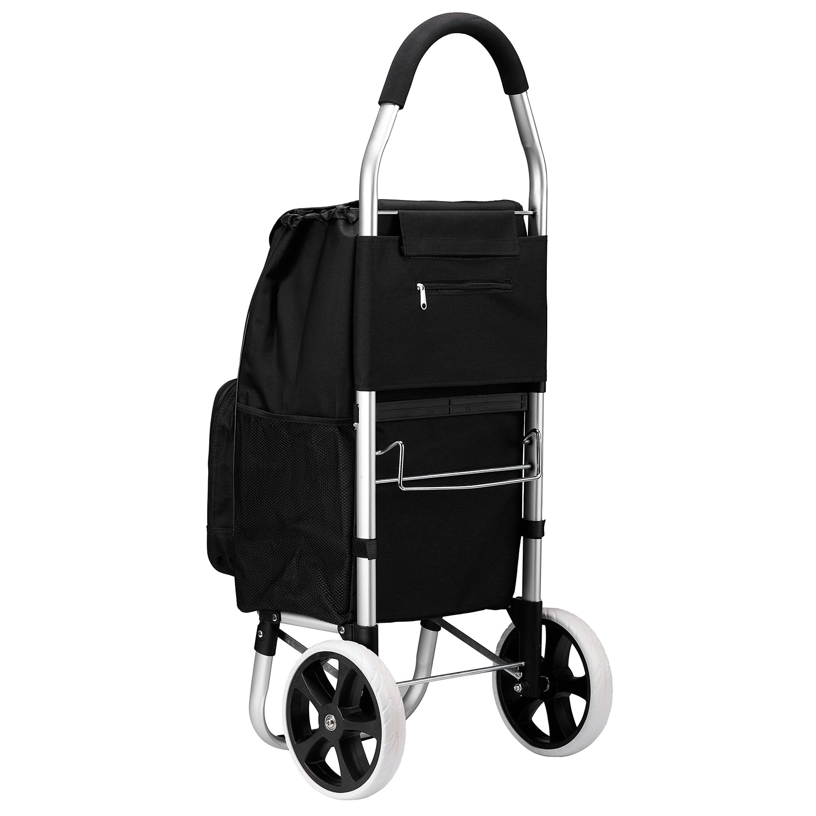Shopping trolley 45L black - shopping trolley suspension - foldable - telescopic handle