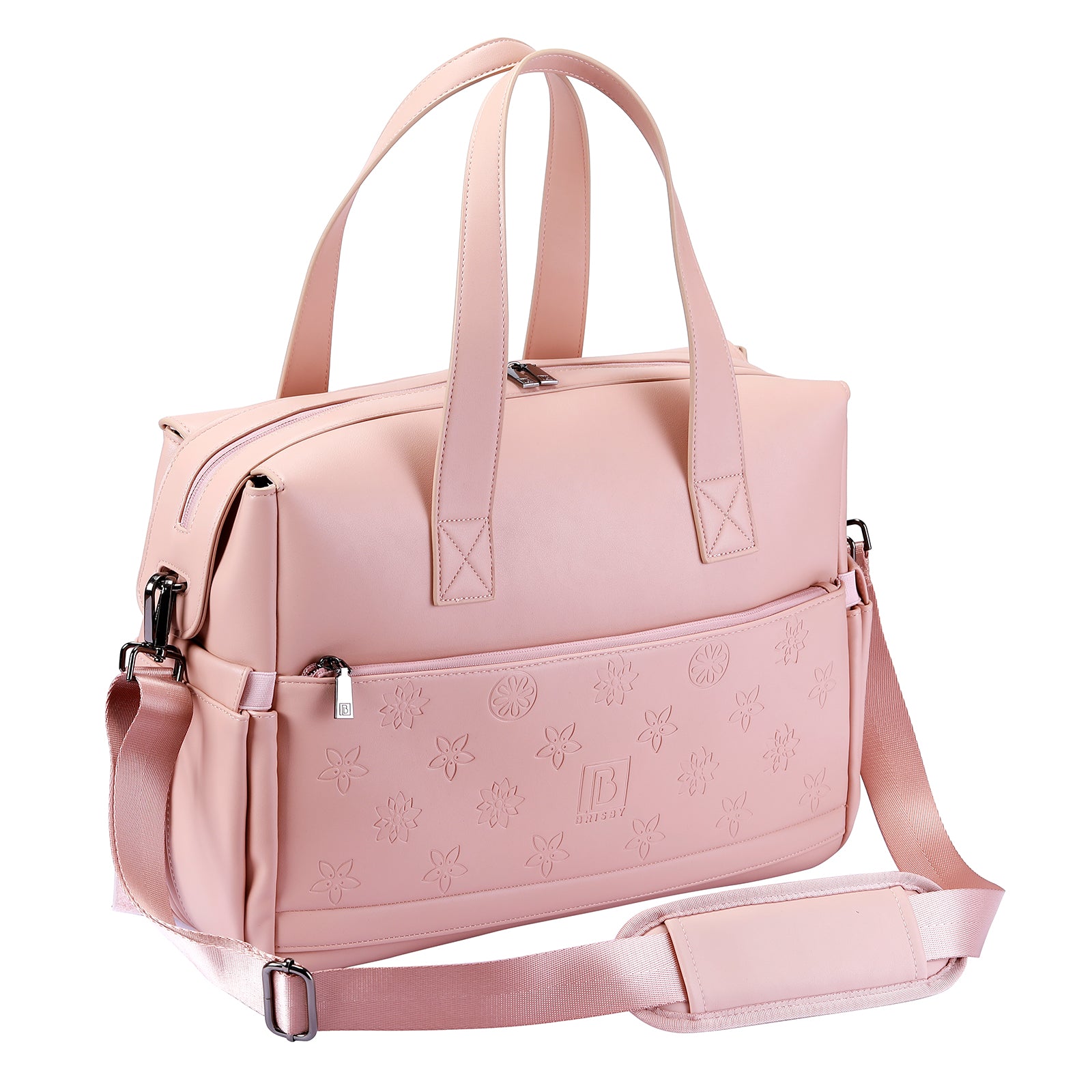 Venezia weekend bag pink - shoulder bag - travel bag - hand luggage - hard-wearing - incl. hanging hooks - PU leather