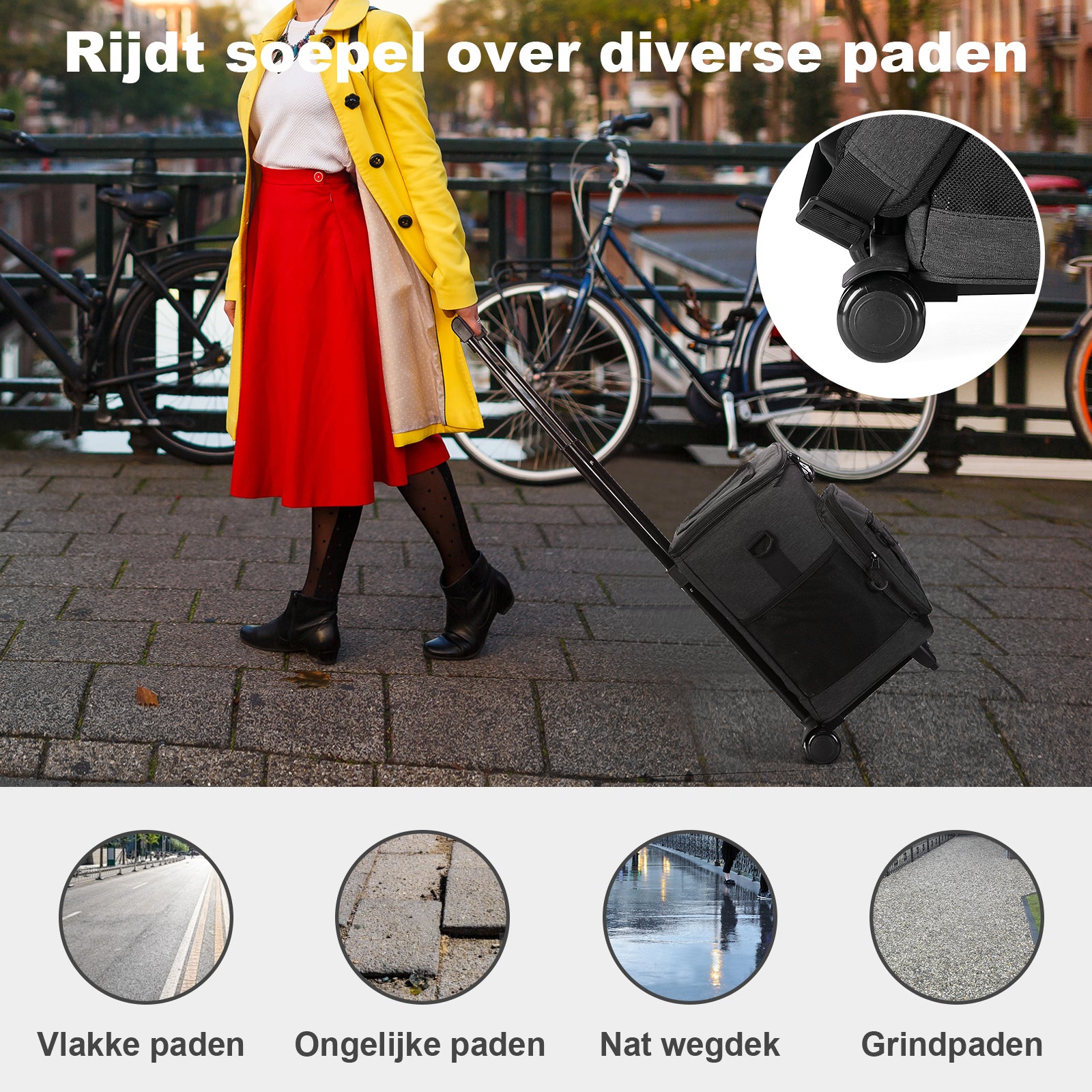 Brisby Boodschappentrolley 32L donkergrijs - incl. koelvak, koelelementen