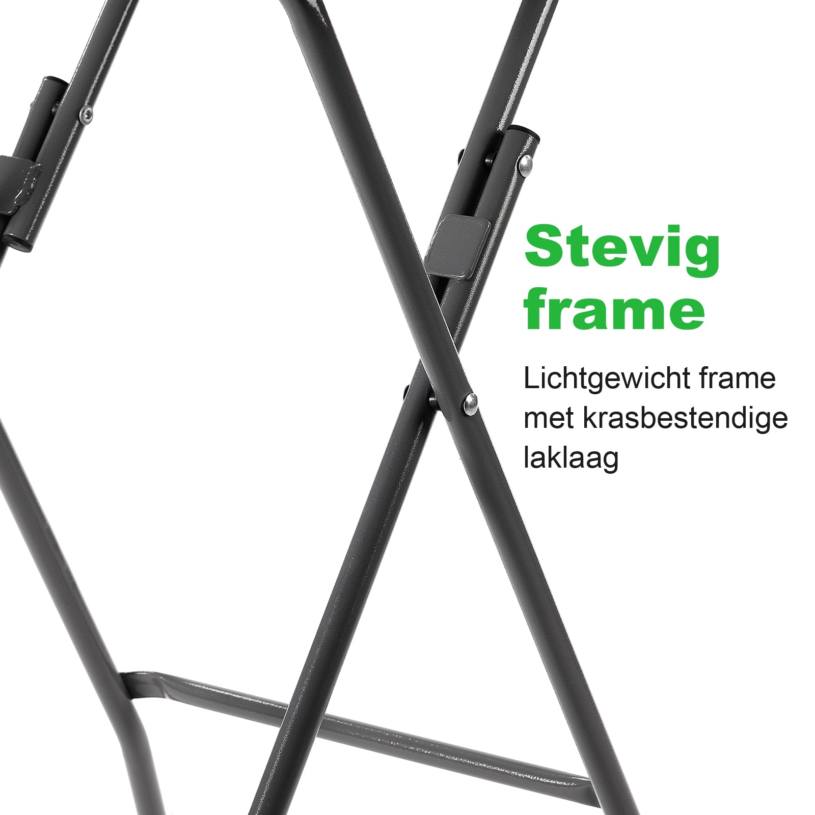 Bardi 2 x Salontafel - Bijzettafel Inklapbaar 60 x 74cm - Wit inclusief Witte Rokken