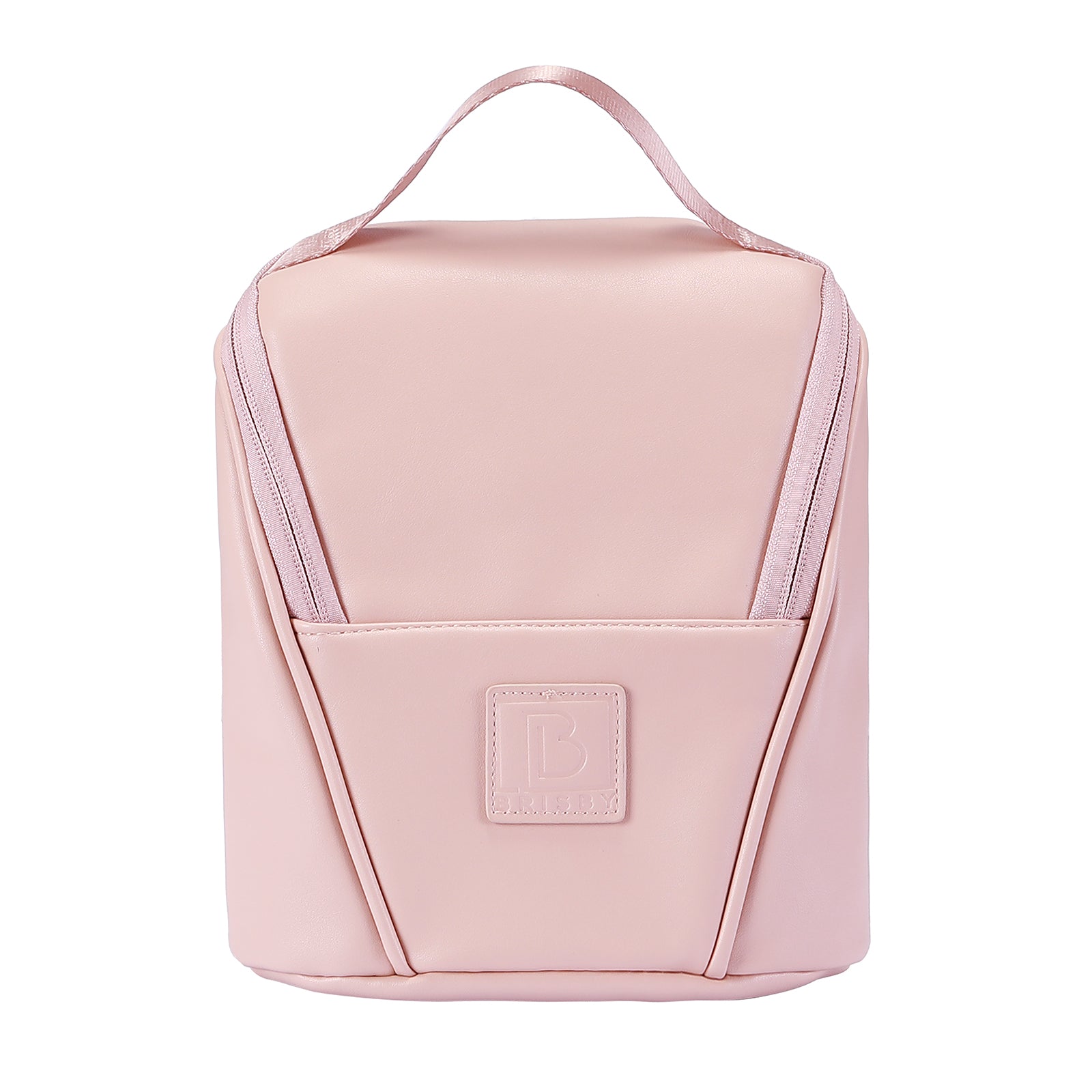Venezia diaper bag and backpack pink - nursing bag - hard-wearing - incl. buggy/pram hooks, changing mat and cool bag - PU leather