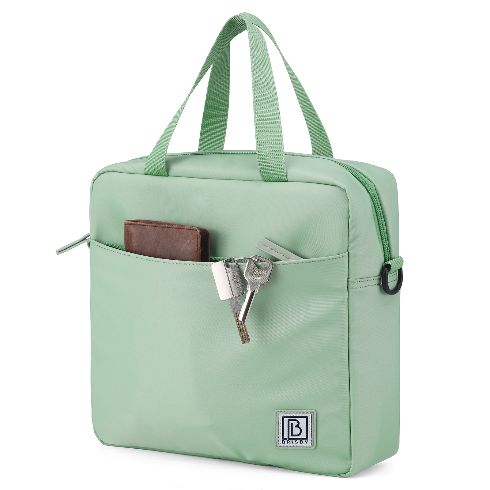 Brisby Koeltas 7L smooth green - incl. 2 koelelementen, schouderband