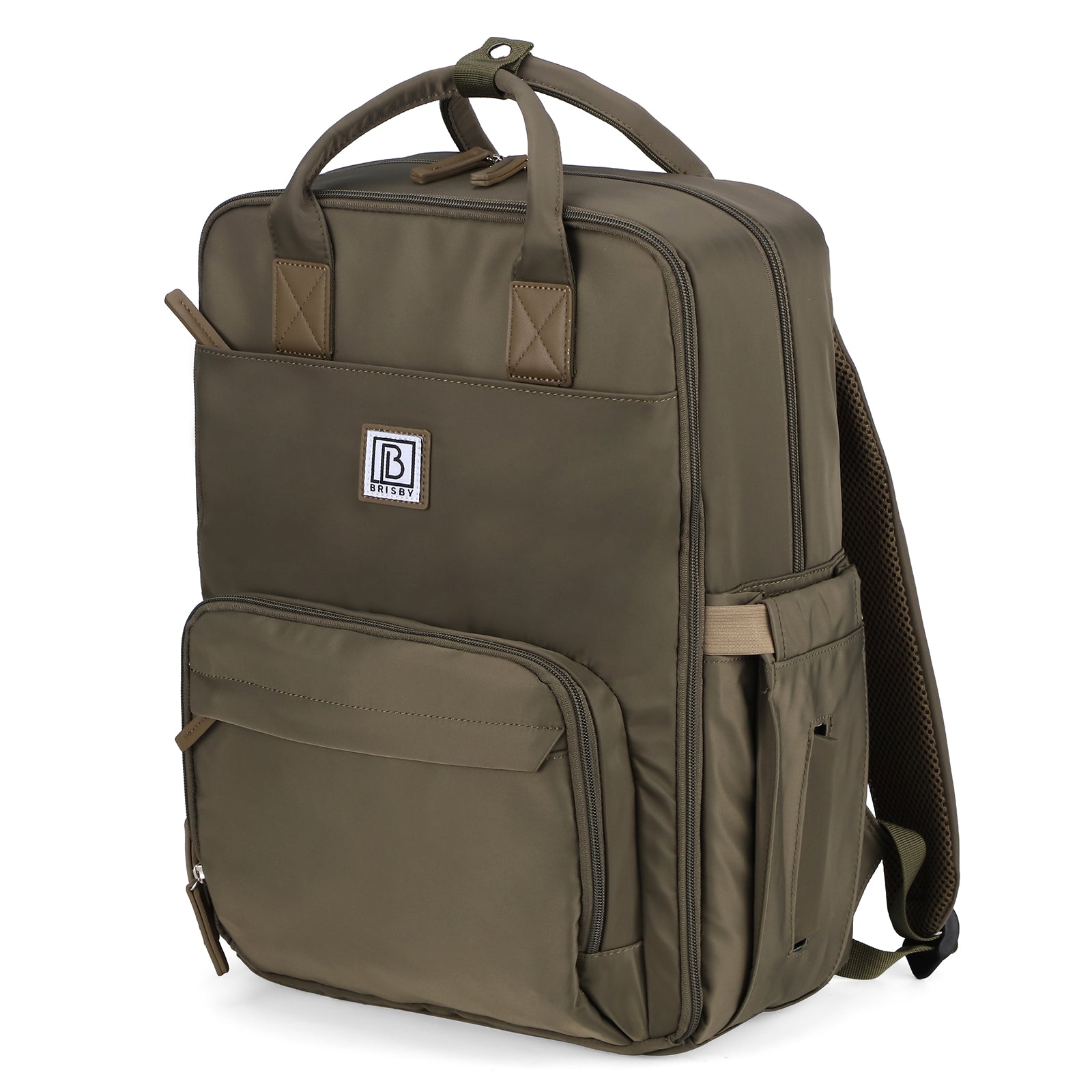 Brisby slijtvaste Luiertas – verzorgingstas – met buggymontage - Olive Green