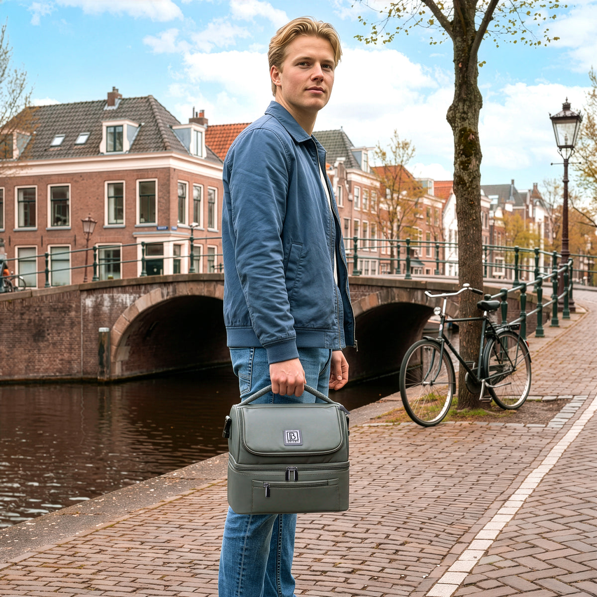 Brisby Kolftas 11 Liter – Koeltas voor Moedermelk & Borstkolf – 2 Geïsoleerde Vakken – Inclusief 2 Koelelementen – Tot 10 Uur Koel - Misty Green