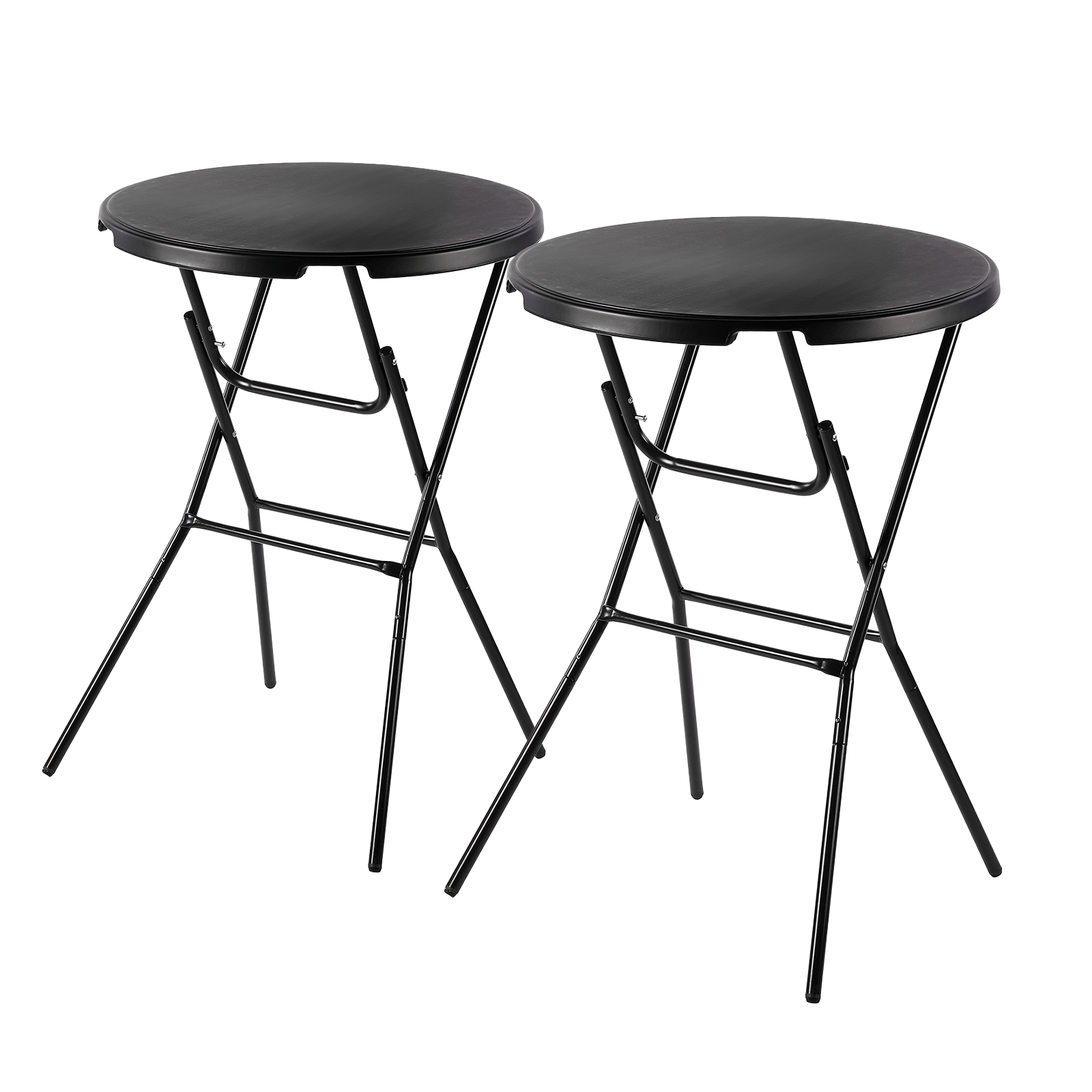 Bardi 2 x Salontafel - Bijzettafel Inklapbaar 60 x 74cm - Zwart