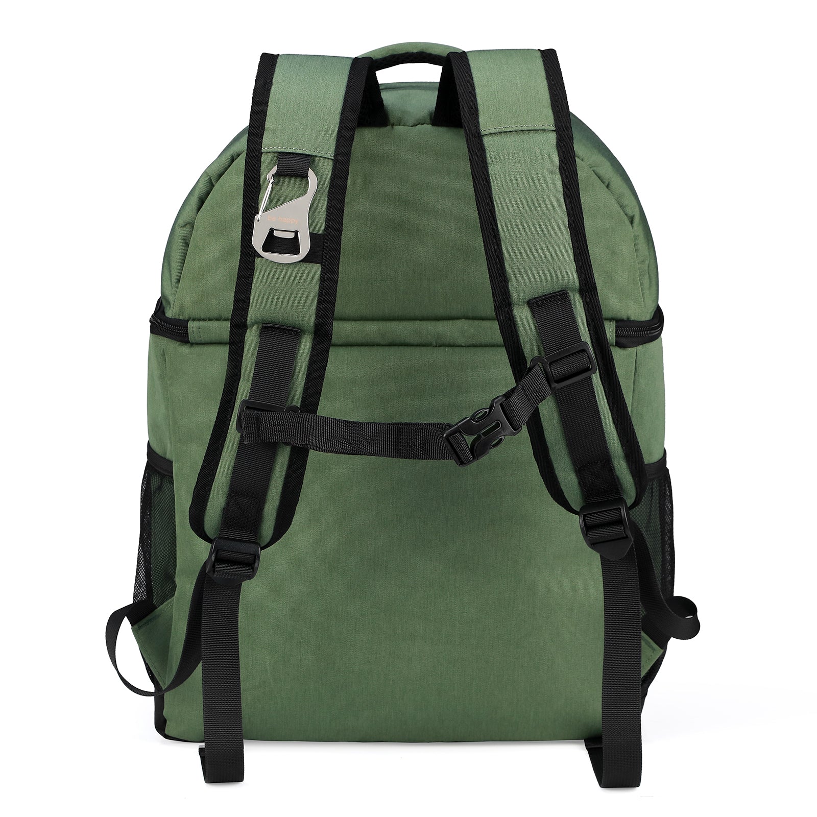 Koeltas 25L groen - rugzak - 4-laags geïsoleerd - waterafstotend - incl. 2 gratis koelelementen en bieropener