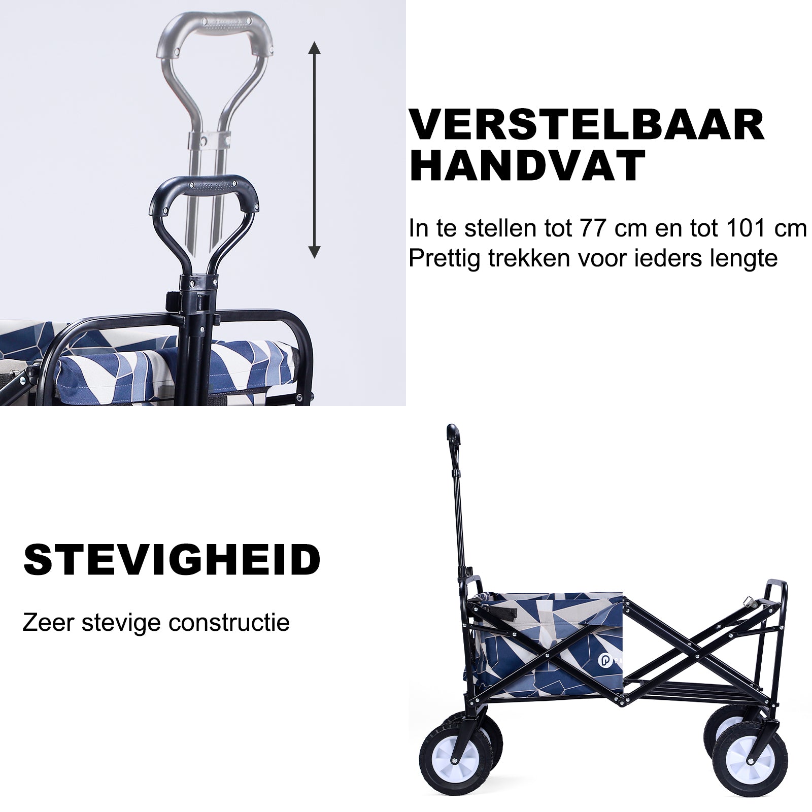Packaway Bolderkar 70kg abstract pastel - opvouwbaar - wasbaar