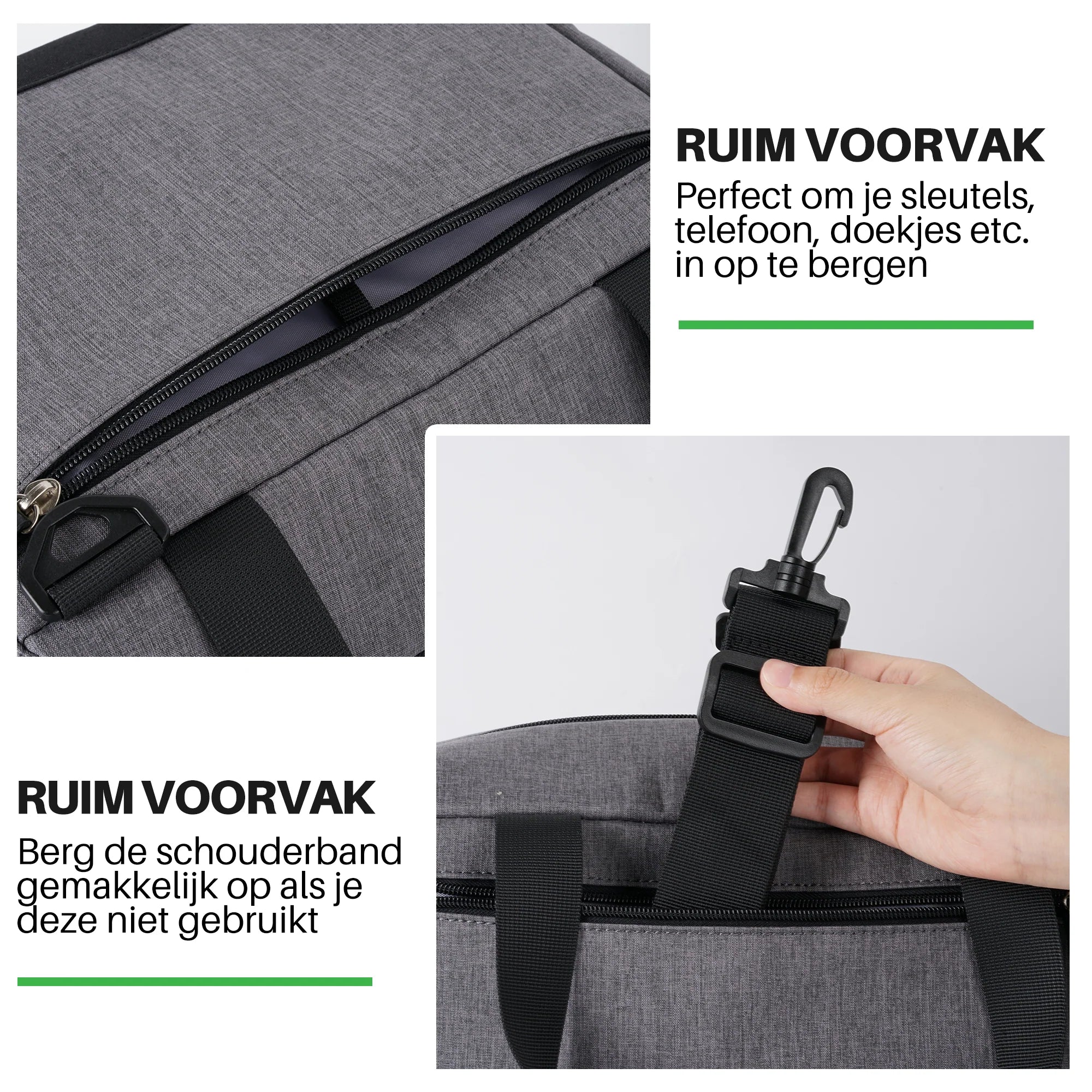 Brisby Koeltas 12L donkergrijs - incl. 2 koelelementen, schouderband