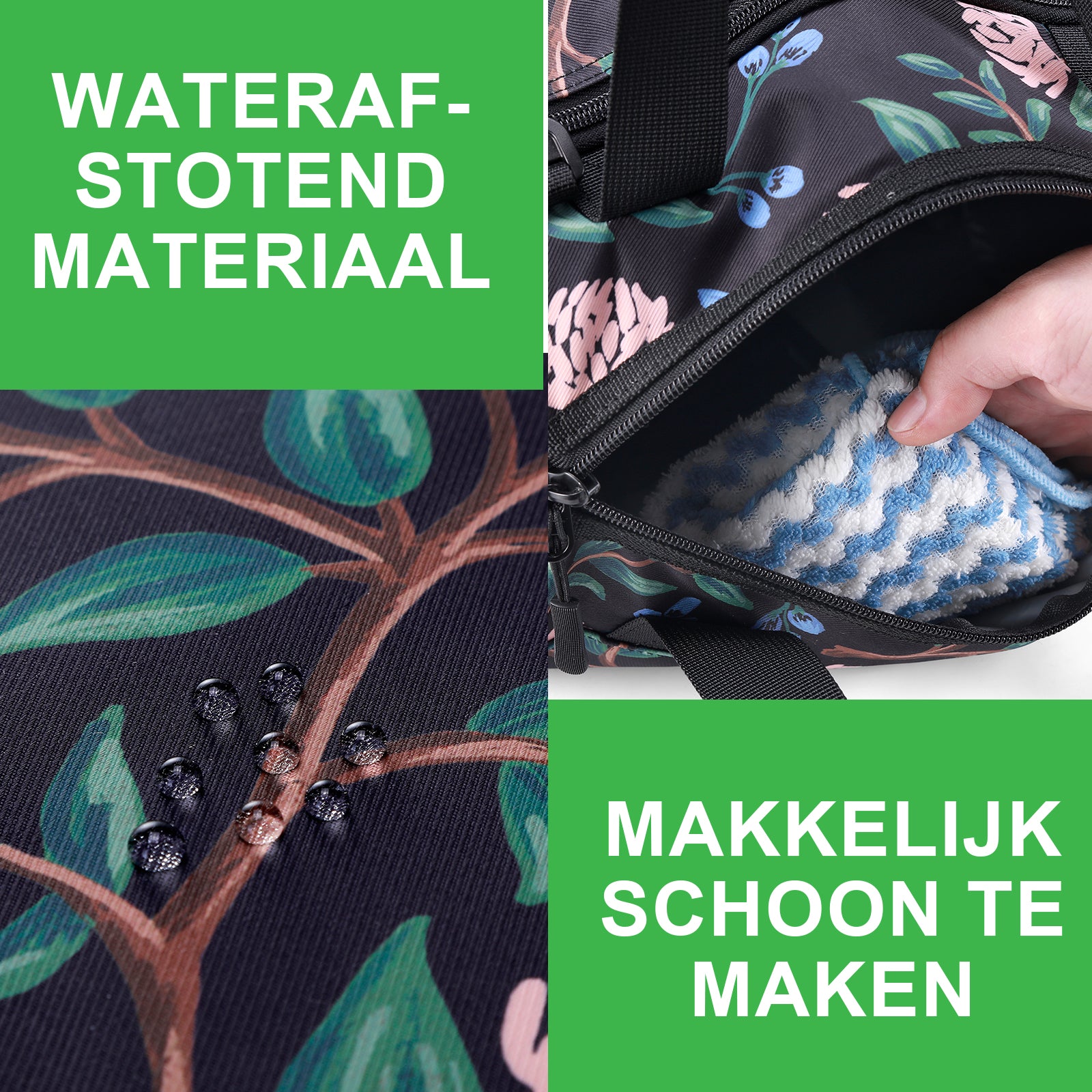 Cooler bag 10L passion flower - Lunch bag - 4-layer insulated - 2 free cooling elements - incl. shoulder strap