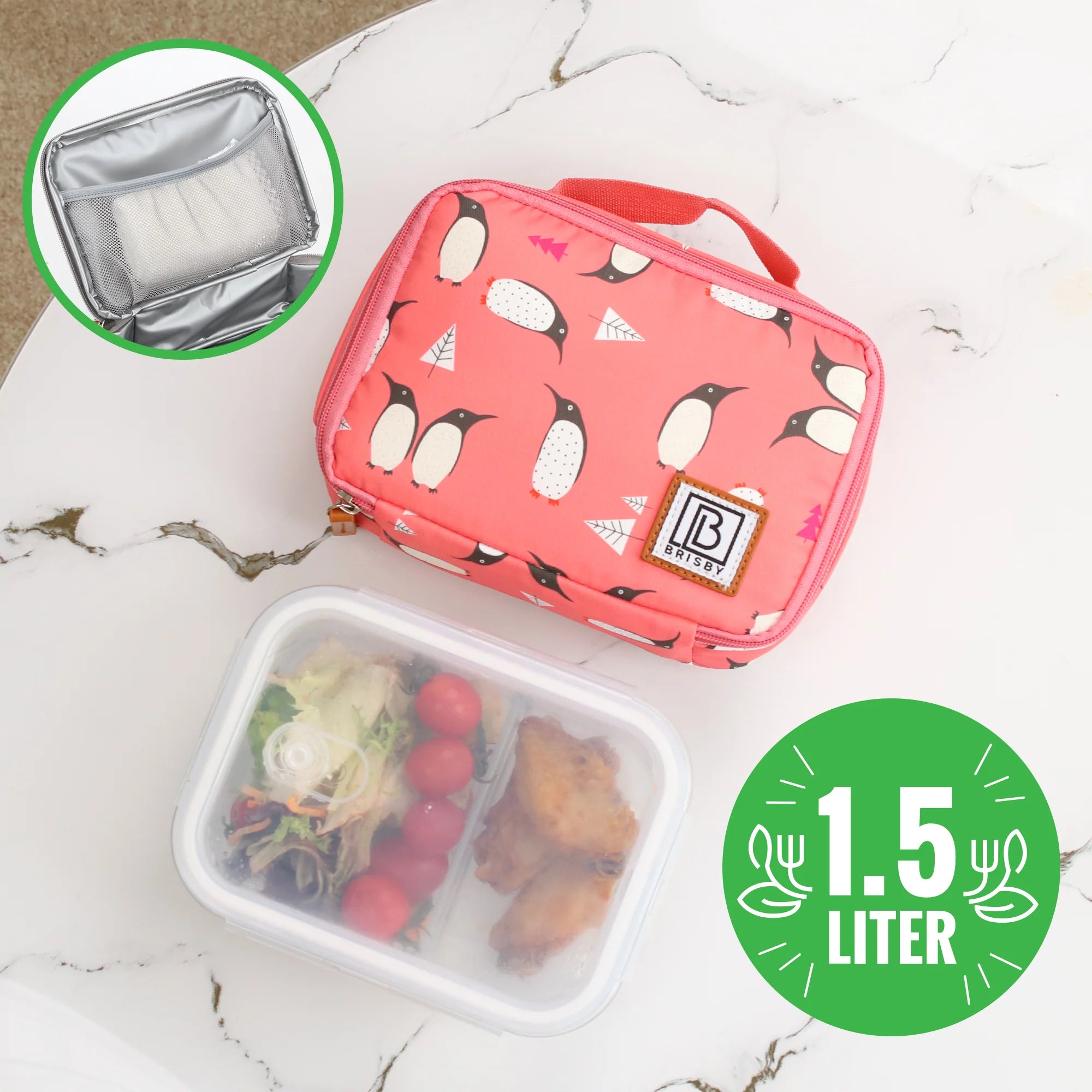 Cooler bag 1.5L penguin - 4-layer insulated - free cooling element