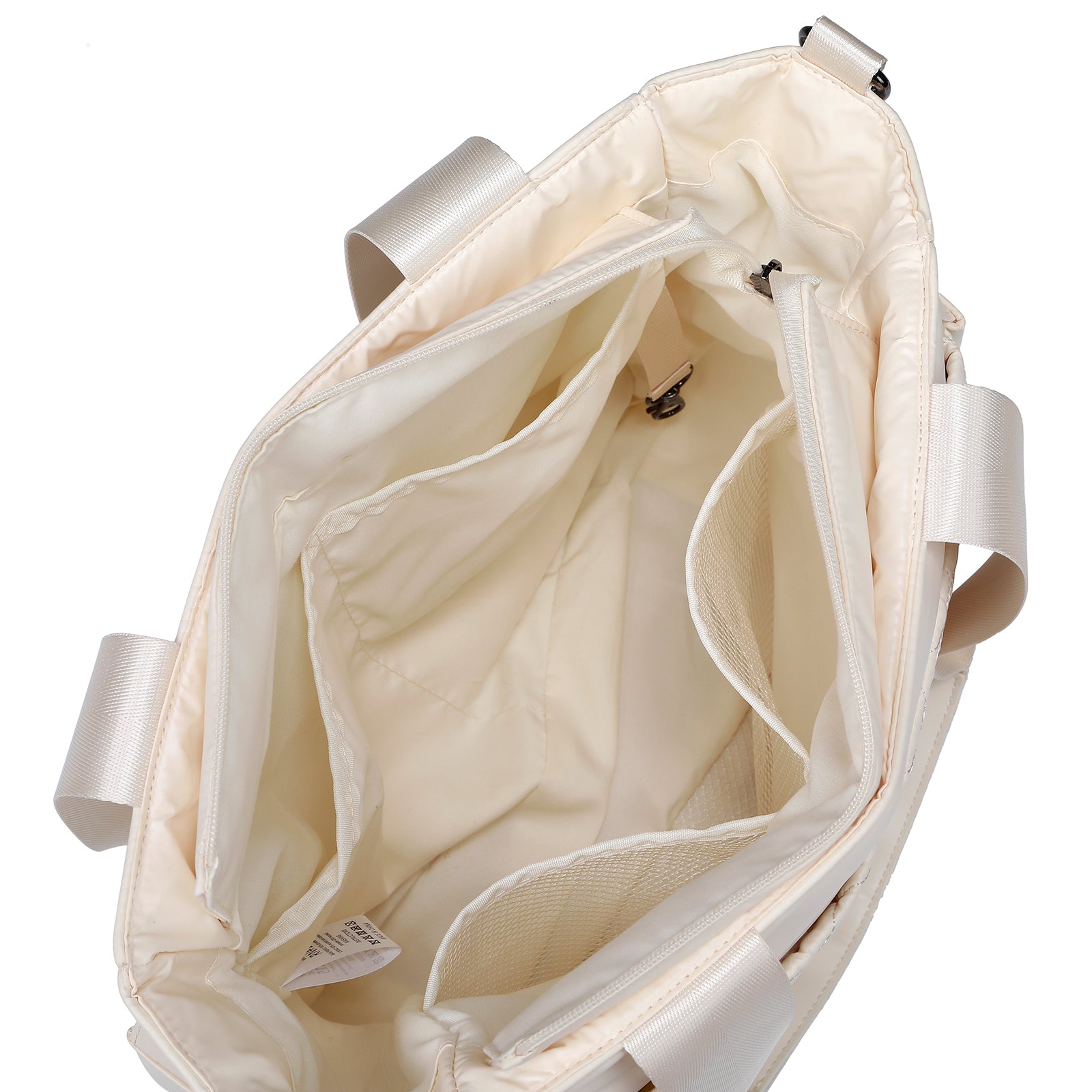 Florence diaper bag 17L cream - shoulder bag, changing bag - hard-wearing - incl. cool bag, changing mat and stroller hooks - nylon