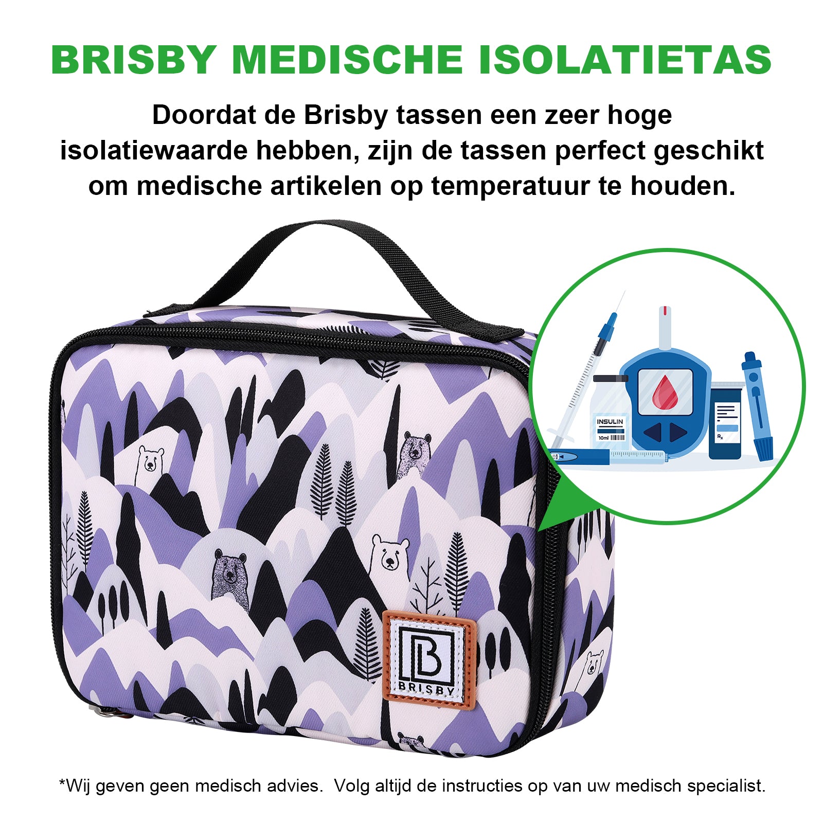 Cooler bag 2.5L bear - 4-layer insulated - free cooling element