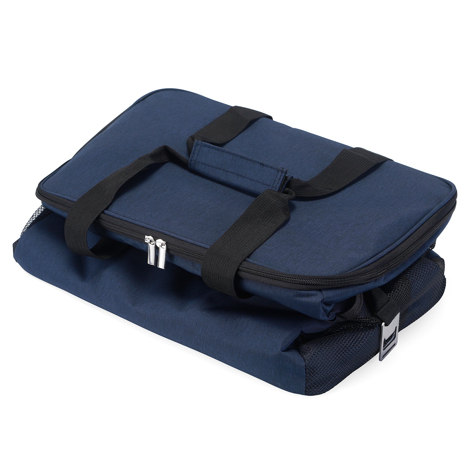 Cooler bag 30L blue - lunch bag - foldable - 4-layer insulated - incl. 4 free cooling elements and carrying strap