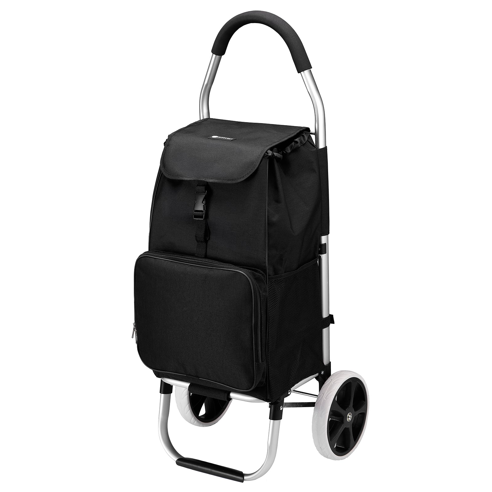 Shopping trolley 45L black - shopping trolley suspension - foldable - telescopic handle