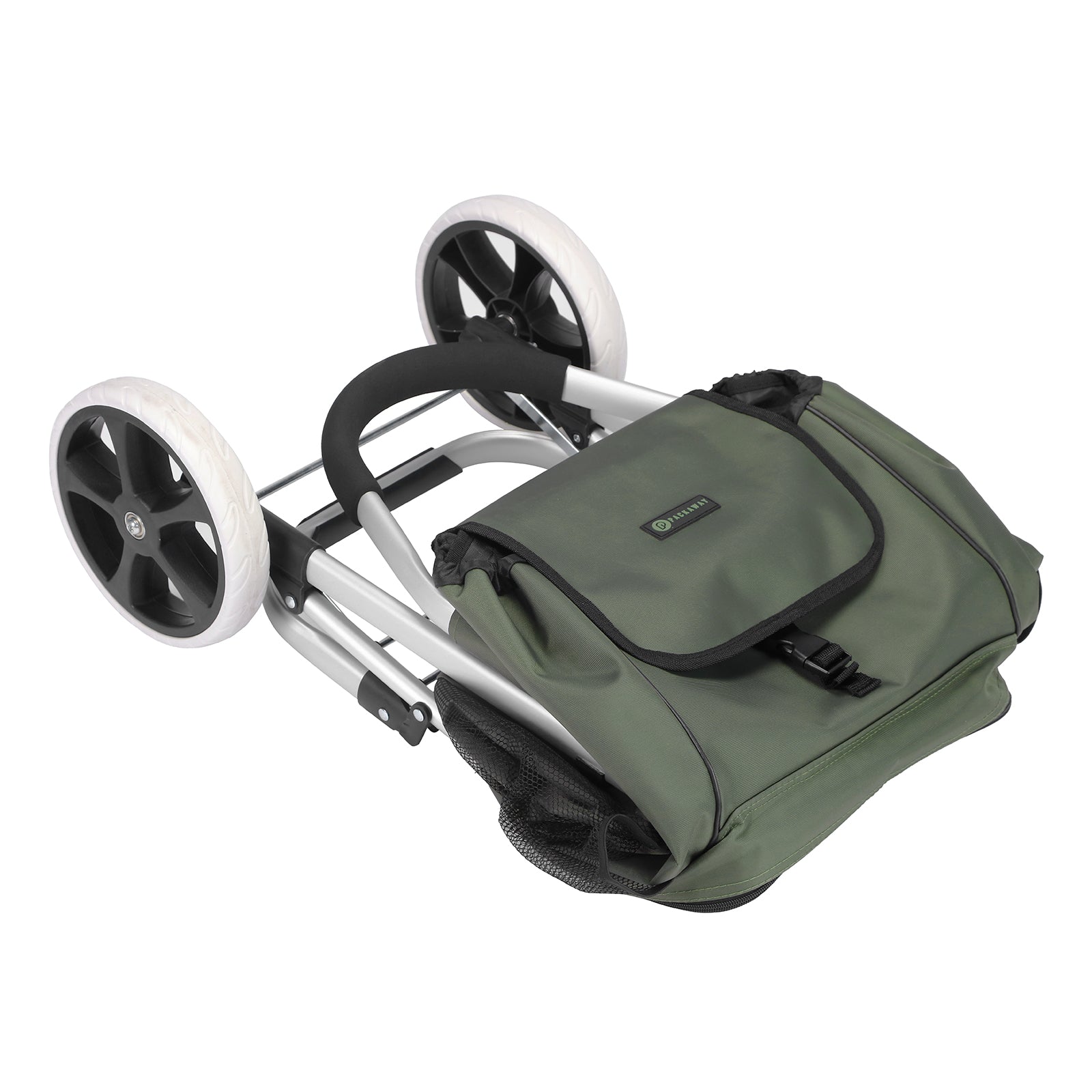 Boodschappentrolley Deluxe 50L met koelvak groen - boodschappenwagen - steekwagenfunctie