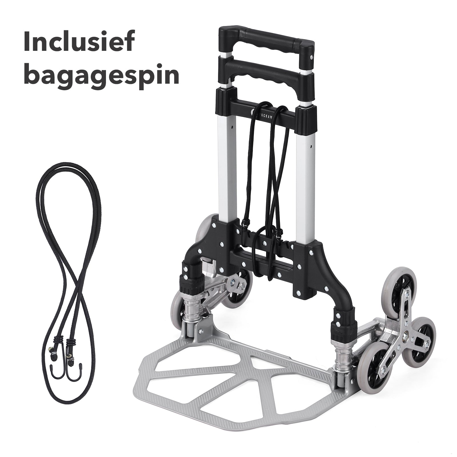 Packaway Steekwagen 70 kg - opvouwbaar - trapwielen - telescopisch handvat - aluminium