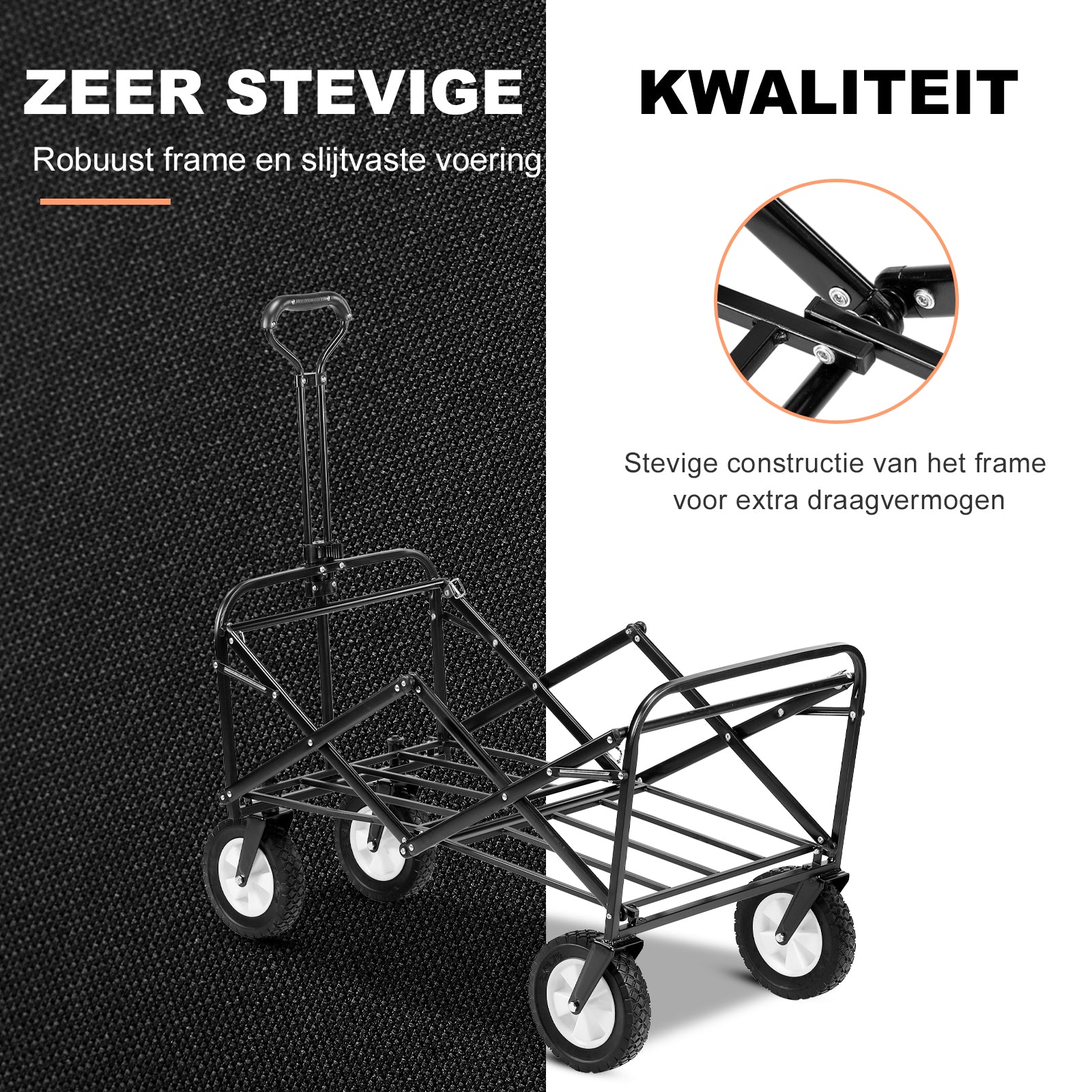 Packaway Bolderkar 70kg blok - opvouwbaar - wasbaar polyester
