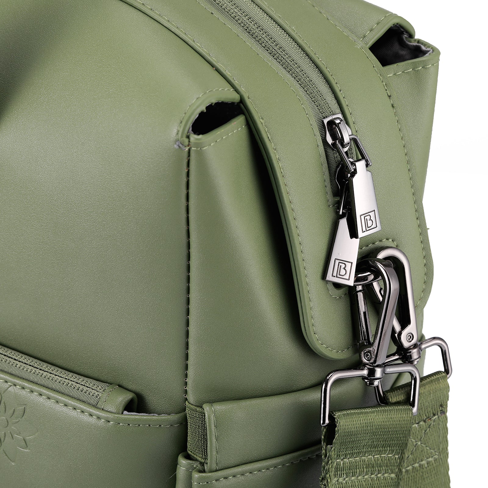 Venezia weekend bag green - shoulder bag - travel bag - hand luggage - hard-wearing - incl. hanging hooks - PU leather