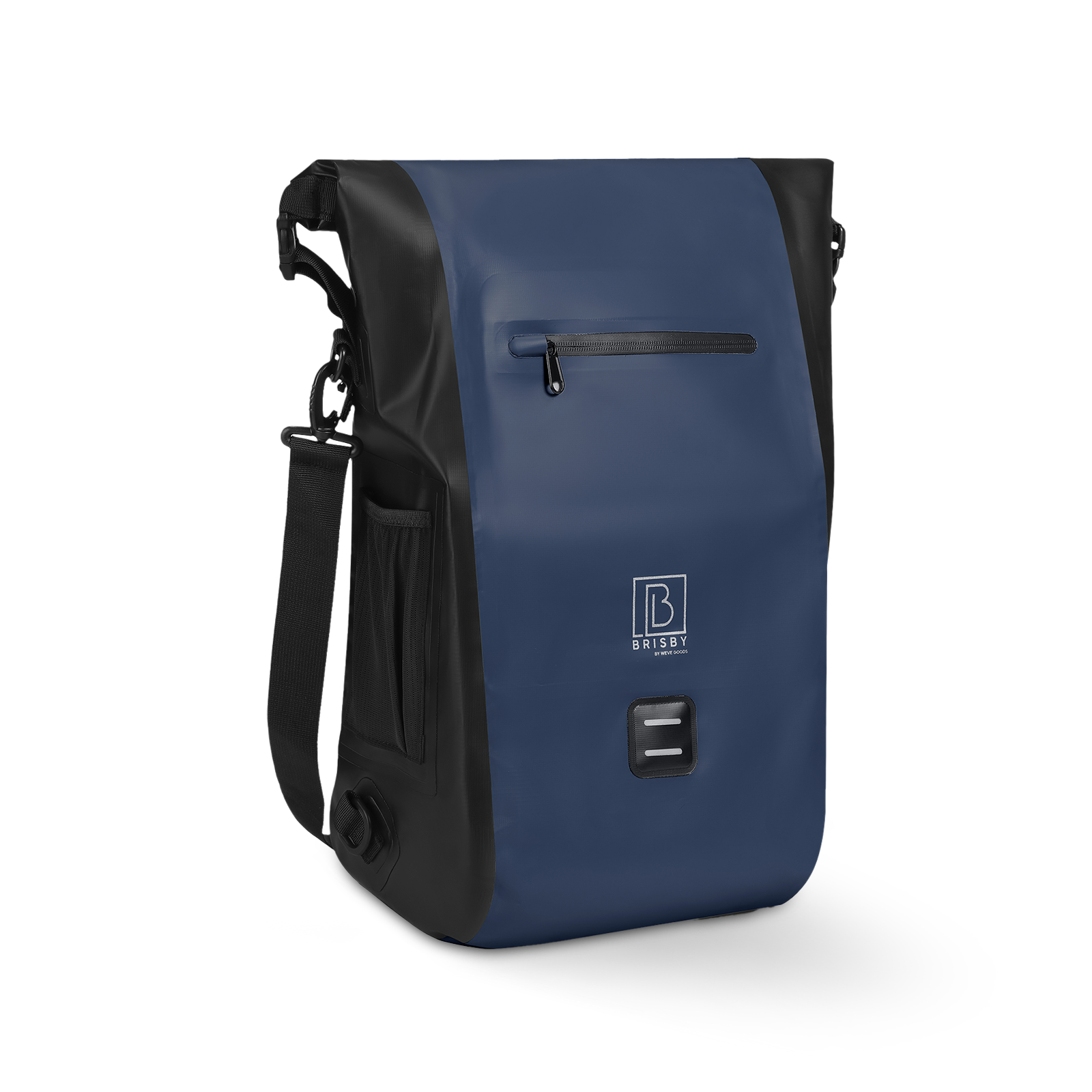 3 in 1 waterproof rolltop bicycle bag 20-26L Blue - reflective - high visibility - bicycle bag - backpack - shoulder bag