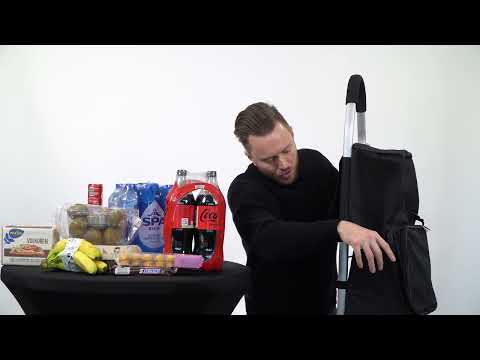 Shopping trolley 45L black - shopping trolley suspension - foldable - telescopic handle
