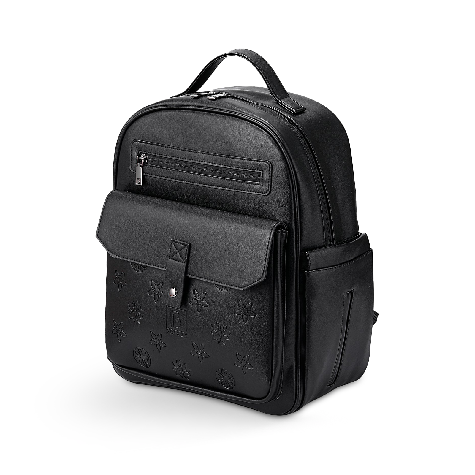 Venezia wear-resistant backpack black - PU leather - 14 inch laptop compartment - water-repellent