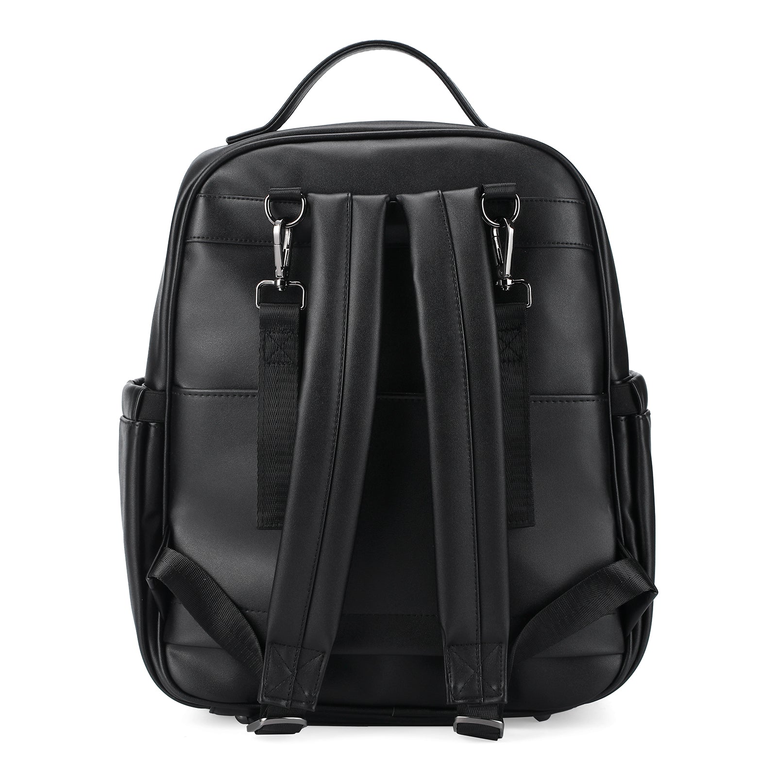 Venezia wear-resistant backpack black - PU leather - 14 inch laptop compartment - water-repellent
