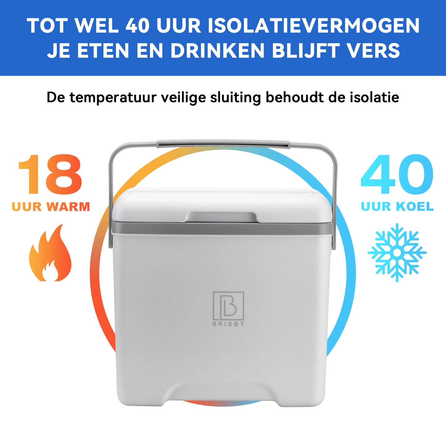 Brisby Koelbox 13L Wit - Incl. 2 koelelementen van 450ml