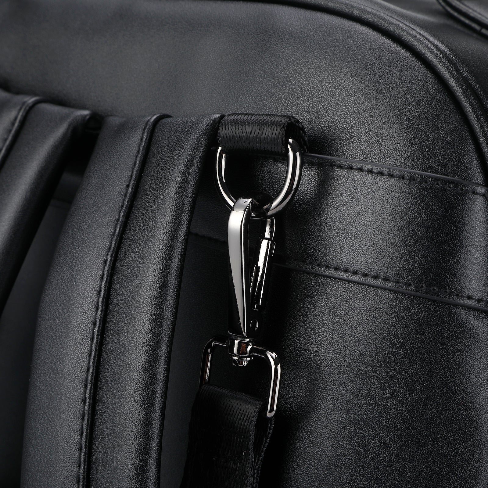 Venezia wear-resistant backpack black - PU leather - 14 inch laptop compartment - water-repellent