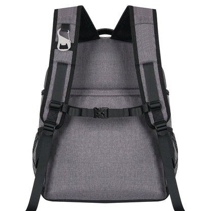 Koeltas 25L donkergrijs - rugzak - 4-laags geïsoleerd - waterafstotend - incl. 2 gratis koelelementen en bieropener