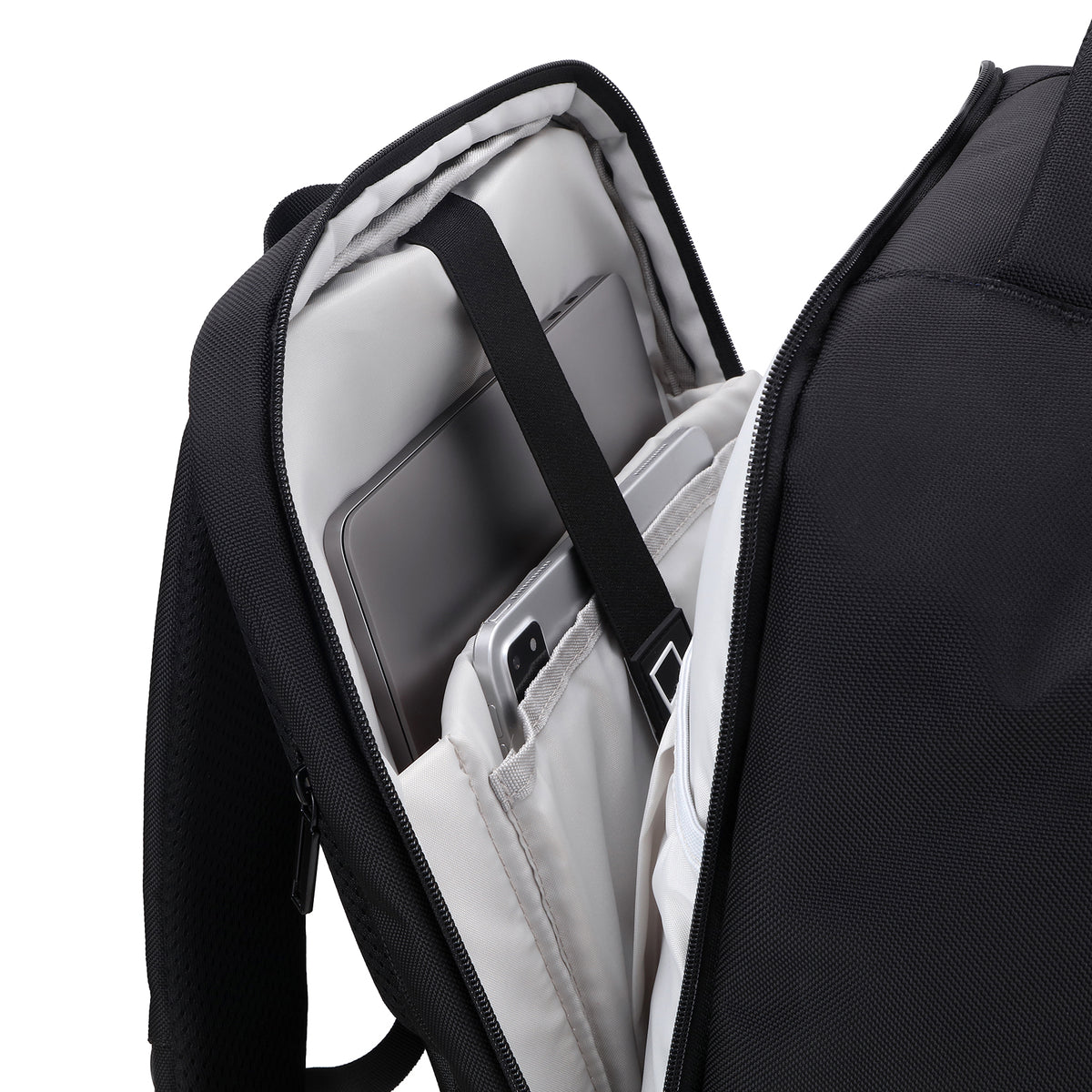 Brisby Rugzak Pro 2 – Laptoprugzak tot 15,7 inch voor Werk, School en Reizen – Waterafstotend – Met Tabletvak, Antidiefstalvak en Trolleysleeve – Zwart