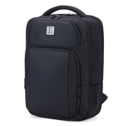 Brisby Rugzak Pro 1 – Laptoprugzak tot 15,7 inch voor Werk, School en Reizen – Waterafstotend – Met Tabletvak, Antidiefstalvak en Trolleysleeve - Zwart