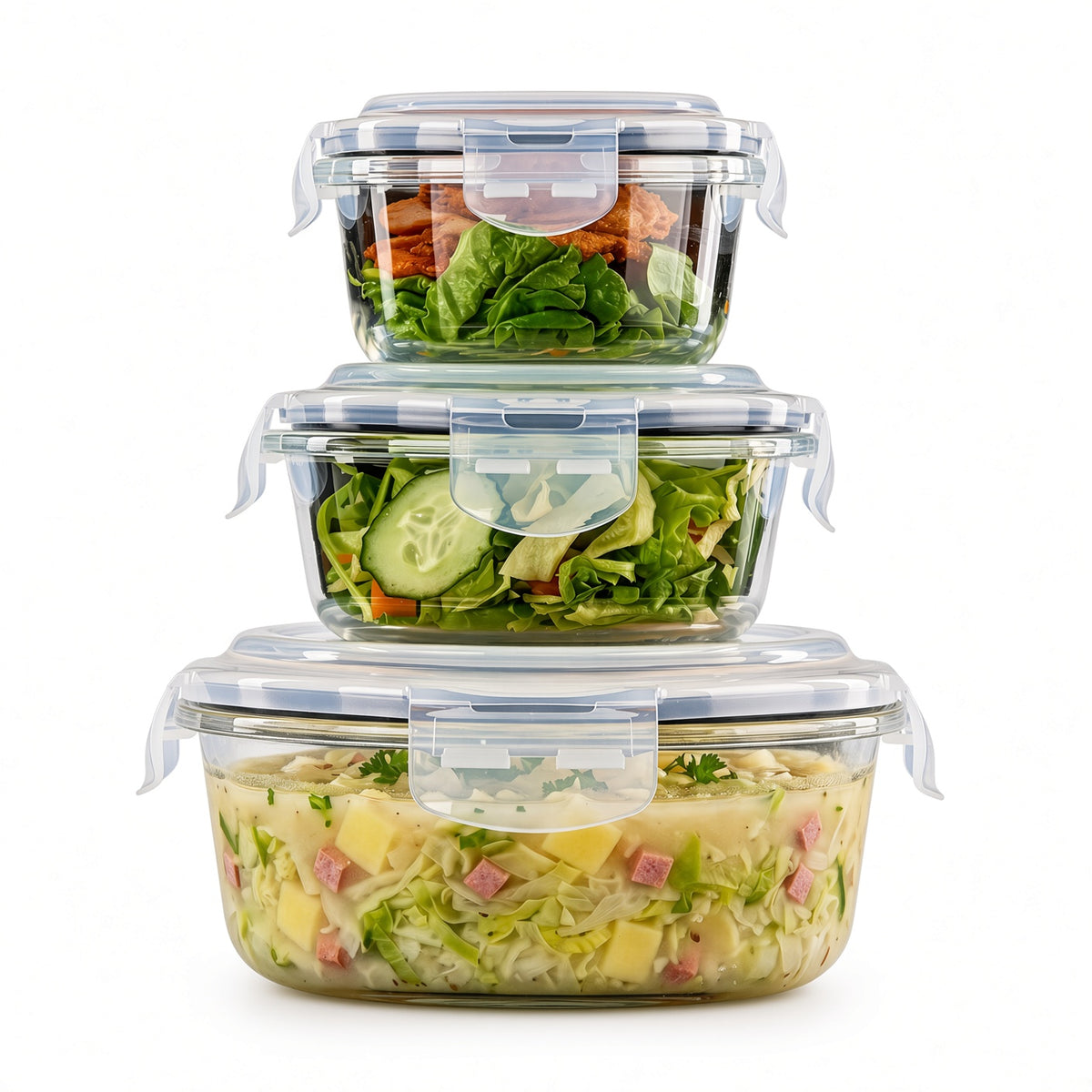 Bardi Glazen Vershoudbakjes 9-delig – Meal Prep Bakjes – Luchtdicht & Lekvrij – Oven, Magnetron & Vriezer – 9 Wondersponzen + 40 Prep & Store Labels
