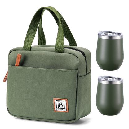 Bardi Thermosbekers 0,3L RVS groen set -  incl. deksels - dubbelwandig