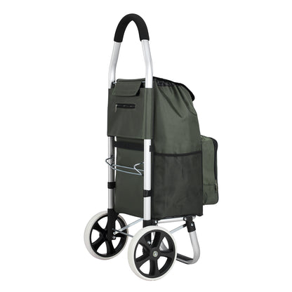 Boodschappentrolley Deluxe 50L met koelvak groen - boodschappenwagen - steekwagenfunctie