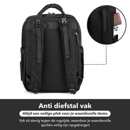 Brisby slijtvaste Luiertas – verzorgingstas – met buggymontage - Signature Black