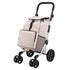 Packaway Boodschappentrolley met 4 wielen - boodschappenwagen deluxe met koelvak en verstelbaar handvat – 60 liter – Champagne