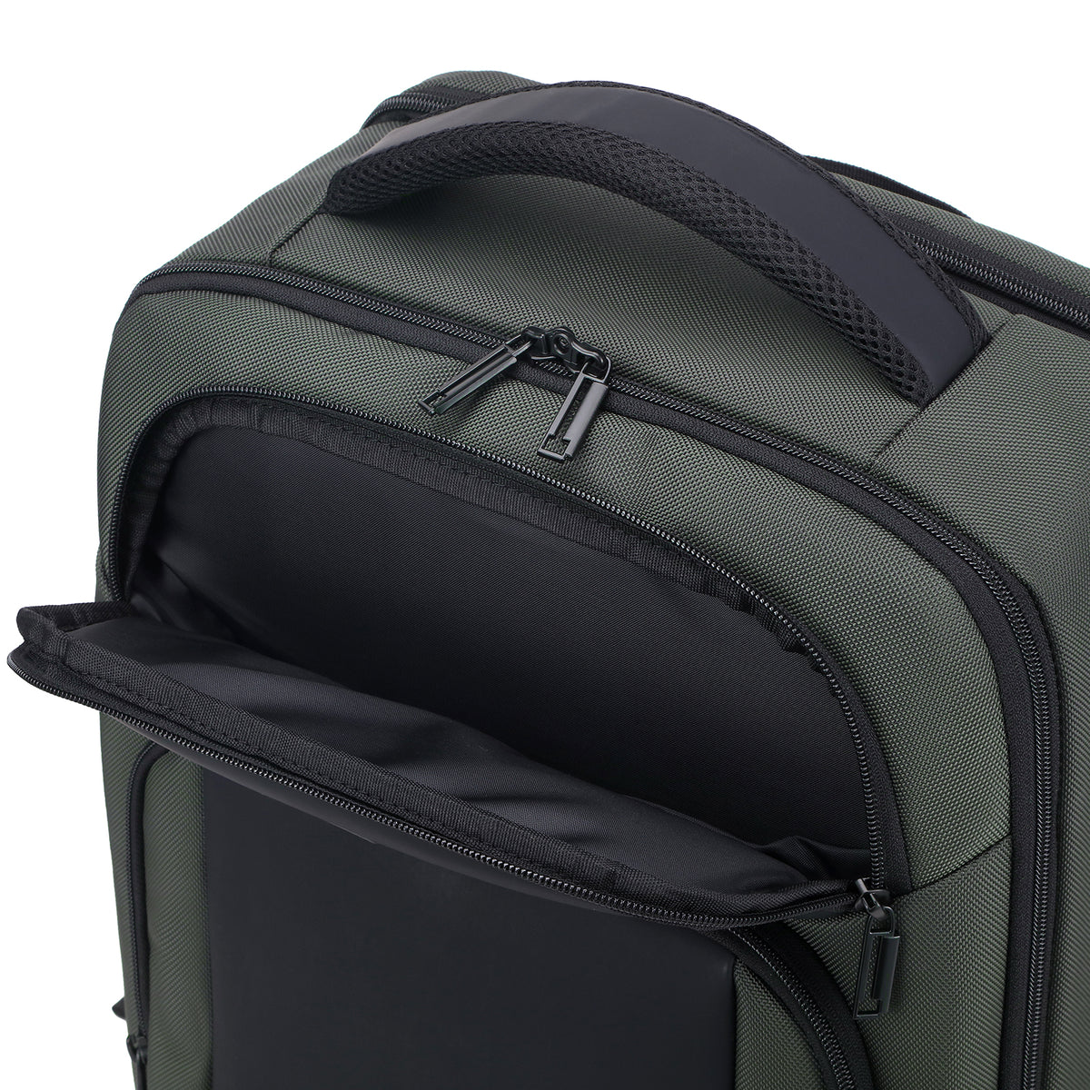 Brisby Rugzak Pro 1 – Laptoprugzak tot 15,7 inch voor Werk, School en Reizen – Waterafstotend – Met Tabletvak, Antidiefstalvak en Trolleysleeve - Groen