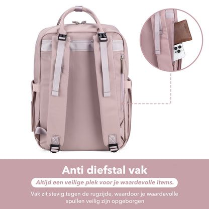 Brisby slijtvaste Luiertas – verzorgingstas – met buggymontage - Calm Lila