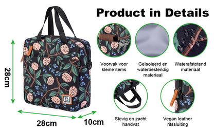 Brisby 4 Laags Geïsoleerde Koeltas - Lunchtas 7 liter - Passion Flower