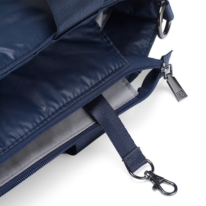 Florence diaper bag 17L blue - shoulder bag, changing bag - hard-wearing - incl. cool bag, changing mat and stroller hooks - nylon