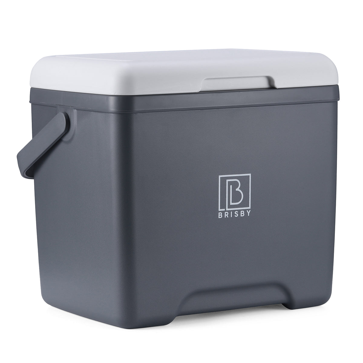 Brisby Koelbox - Frigobox - 13L- Grijs - Tot maximaal 40 uur isolatie - Incl. 2 dikke koelelementen van 450ml - Met koelelementen vergrendeld in deksel en Brisby 500ml Zwarte Dubbelwandige Thermosfles