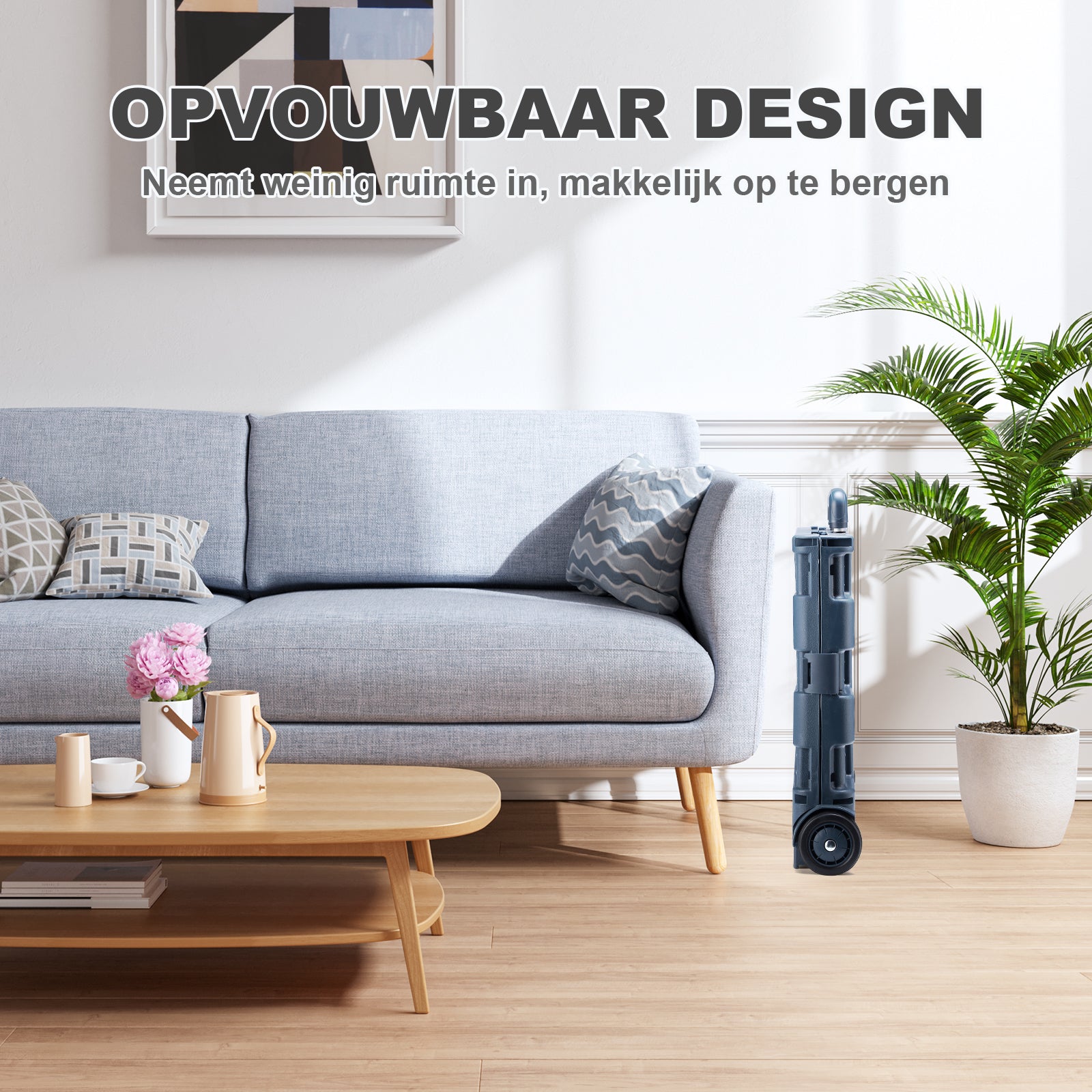 Packaway Boodschappentrolley krat XL 50L blauw