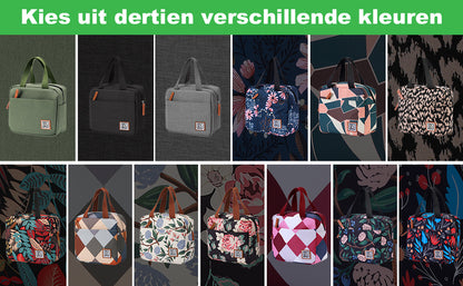 Koeltas 4L passion flower - Lunchtas - kolftas - 4-laags geïsoleerd - gratis koelelement