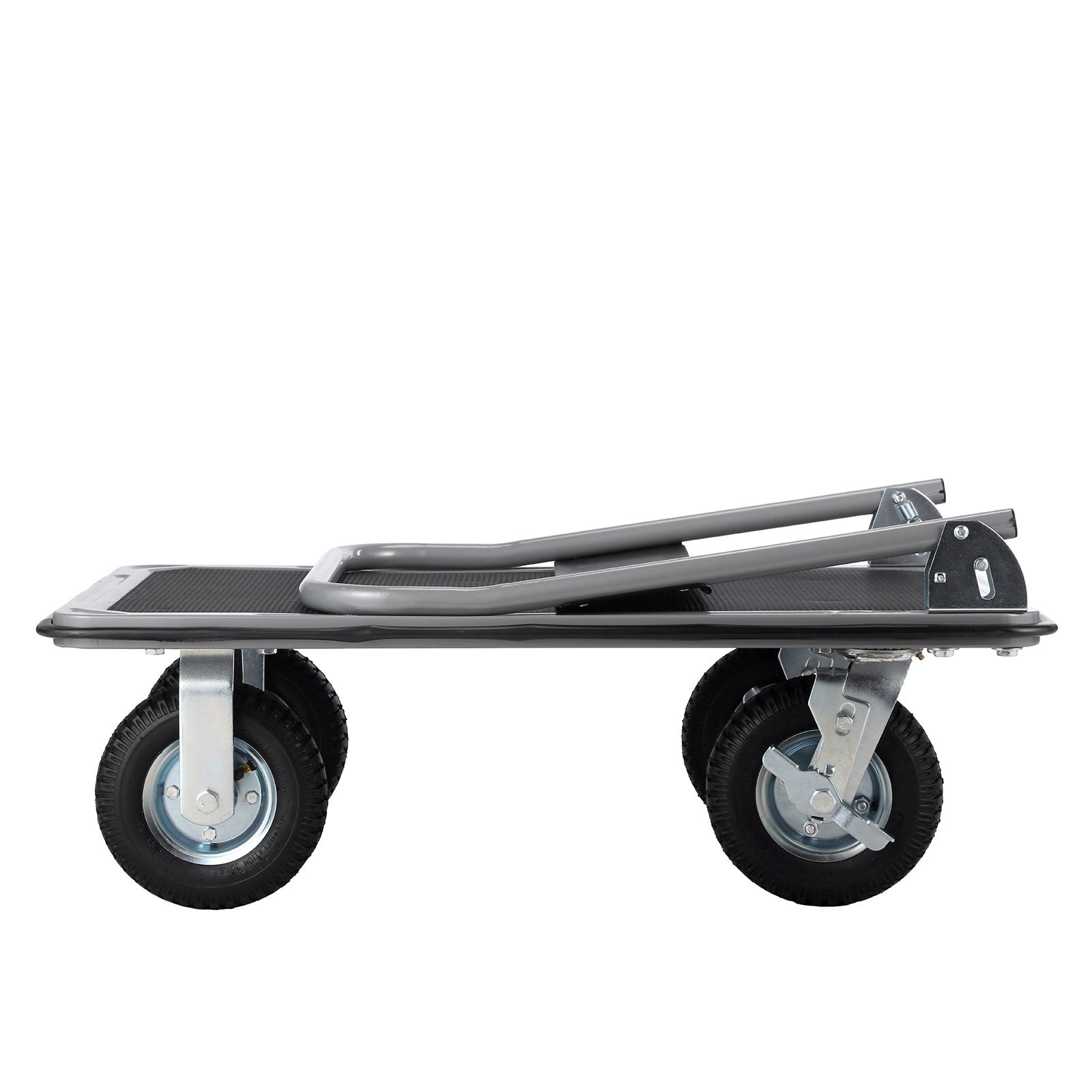 Packaway Professionele Opvouwbare Transportwagen 350 kg – Transportkar met Rubberen Luchtbanden – Rem – Antislip Laadplateau