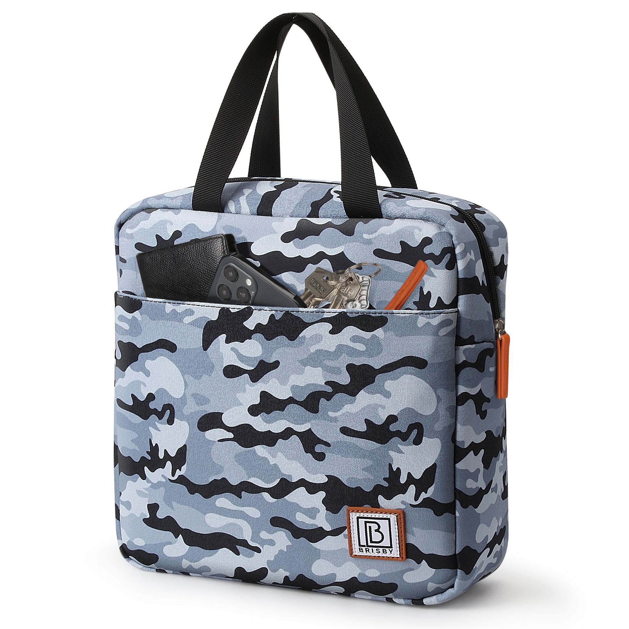 Cooler bag 7L camouflage blue - Lunch bag - 4-layer insulated - 2 free cooling elements - incl. shoulder strap