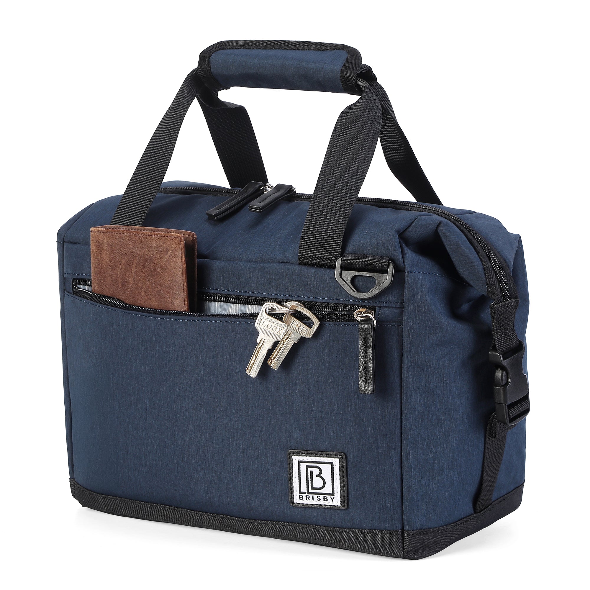 Koeltas 12L blauw - Lunchtas - 4-laags geïsoleerd - extra ruimte uitvouwbaar - 2 gratis koelelementen - incl. schouderriem