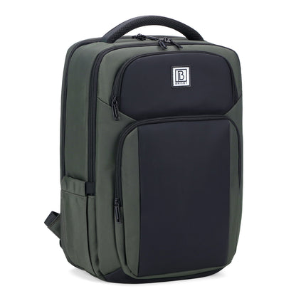 Brisby Rugzak Pro 1 – Laptoprugzak tot 15,7 inch voor Werk, School en Reizen – Waterafstotend – Met Tabletvak, Antidiefstalvak en Trolleysleeve - Groen