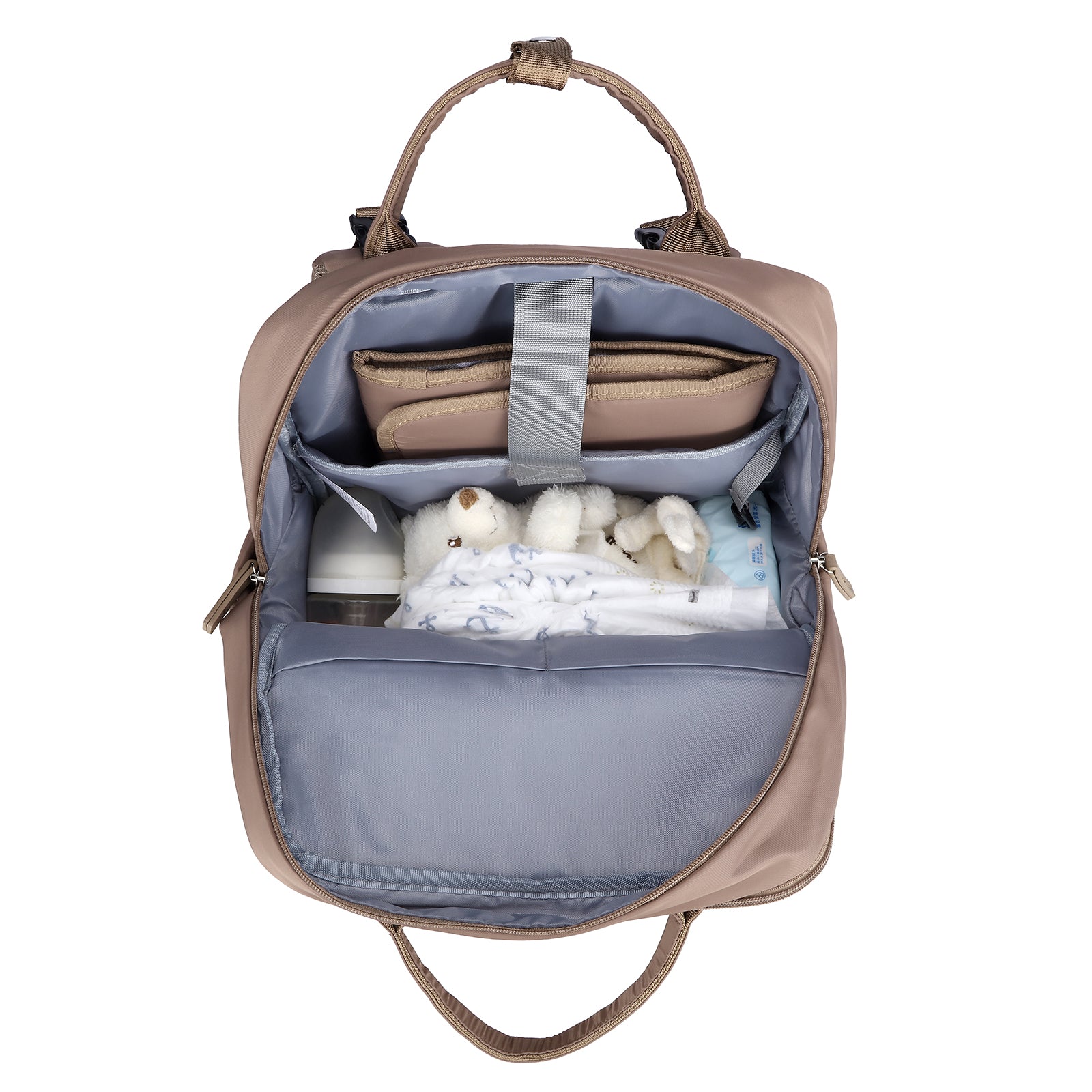 Brisby slijtvaste Luiertas – verzorgingstas – met buggymontage - Rose Gold