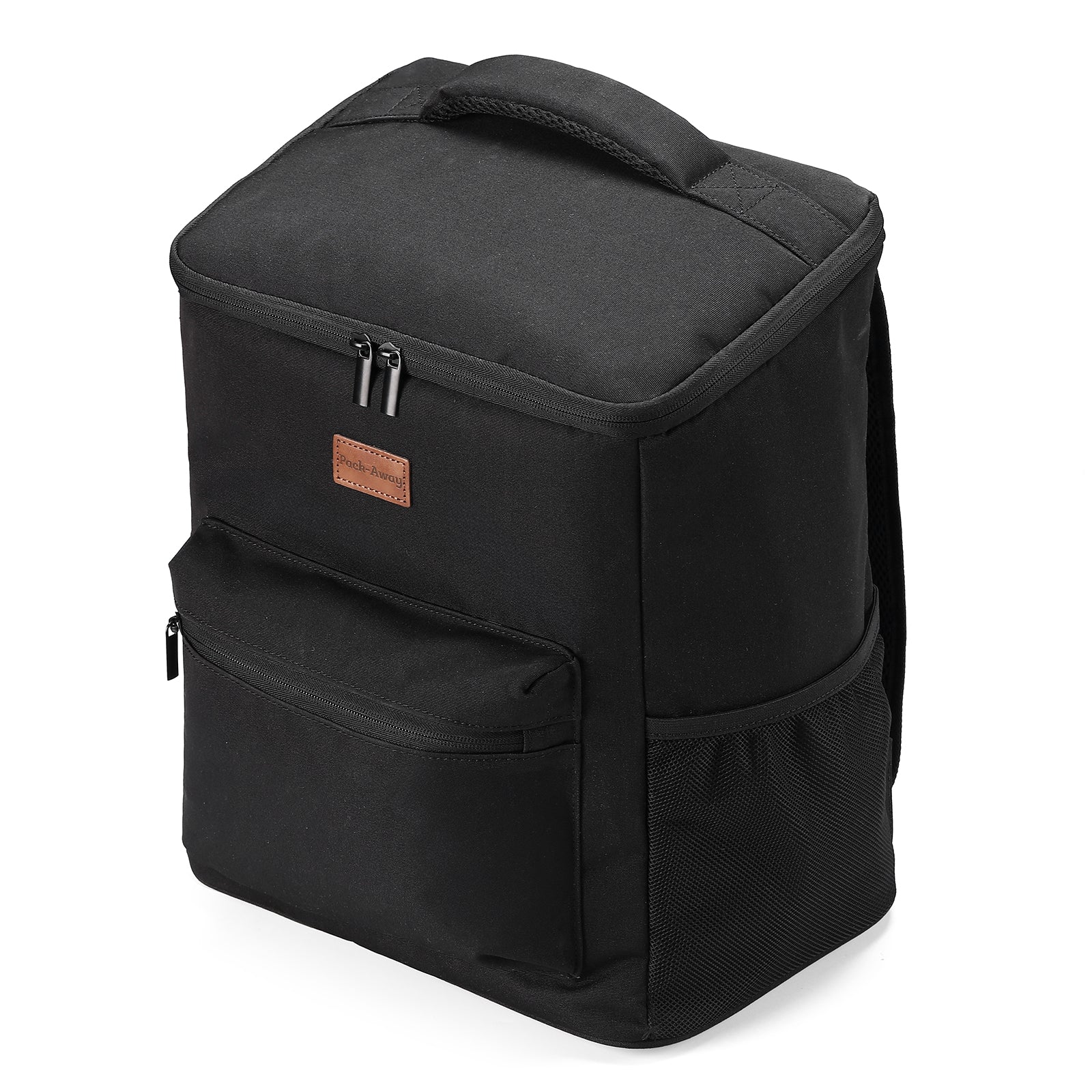 Packaway Koeltas rugzak 25L zwart - incl. 2  koelelementen, flessenopener