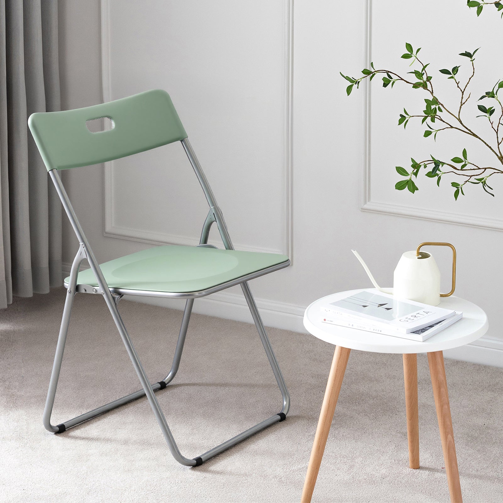 Bardi 4 Delige Klapstoelenset – Vouwstoelenset Stevige Kwaliteit, Weersbestending, 100KG Belastbaar. 44 x 45 x 79 cm. – GROEN